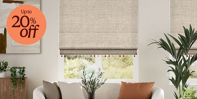 TRENDING: 100% linen Roman blinds